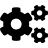 Gear icon representing effective knowledge management system implementation and configuration
