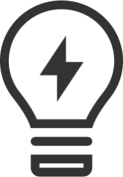 Lightbulb icon symbolizing insights and informed decision-making in knowledge management.
